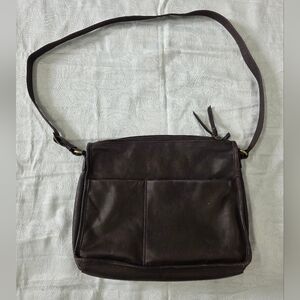 Derek Alexander Leather Messenger Organizer Bag - Unisex